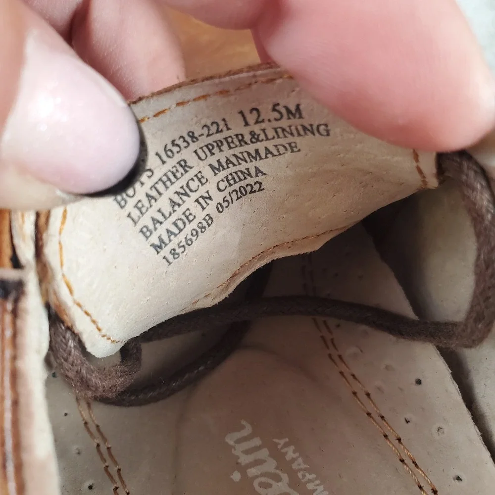 Florsheim Reveal Bike Kids Oxford Shoes Sz 12.5 Cognac Leather Bicycle Toe Lace